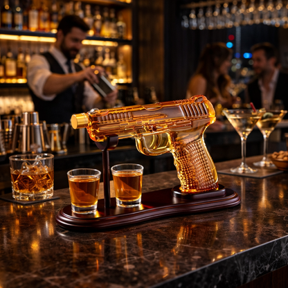 Whisky Bottle – Gun Set Edition with Glasses