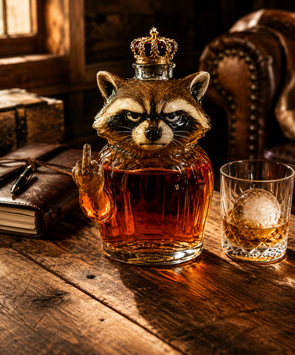 Whisky Bottle — Rebel Raccoon Edition